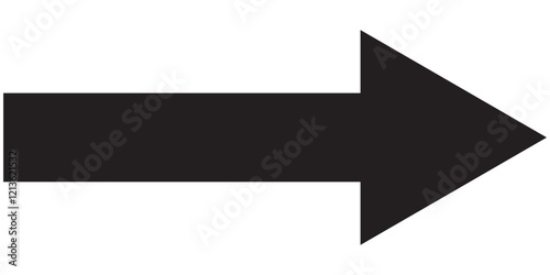 Long arrow. arrow pointing right site. large arrow pointing right. Bold thine long arrow. Vector illustration. eps 10.