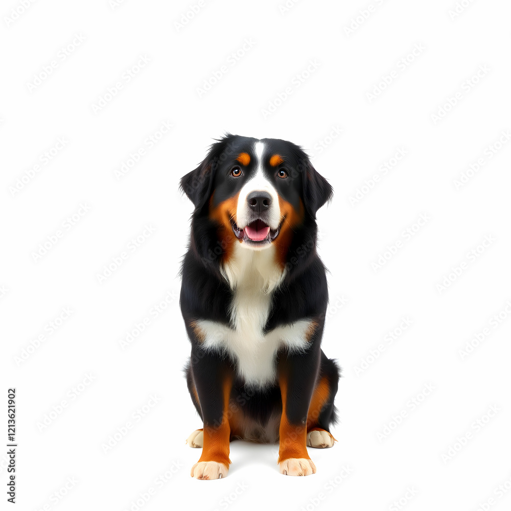 A fabulous dog isolated on the white background A fabulous dog isolated on the white background