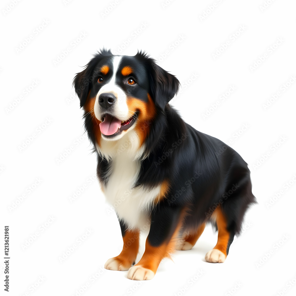 A fabulous dog isolated on the white background A fabulous dog isolated on the white background
