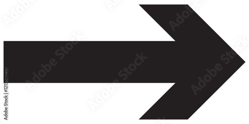 Long arrow. arrow pointing right site. large arrow pointing right. Bold thine long arrow. Vector illustration. eps 10.