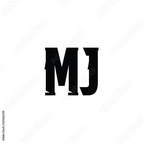 Free Download MJ monogram logo design letter text name symbol monochrome logotype alphabet character simple logo - GFXLoad
