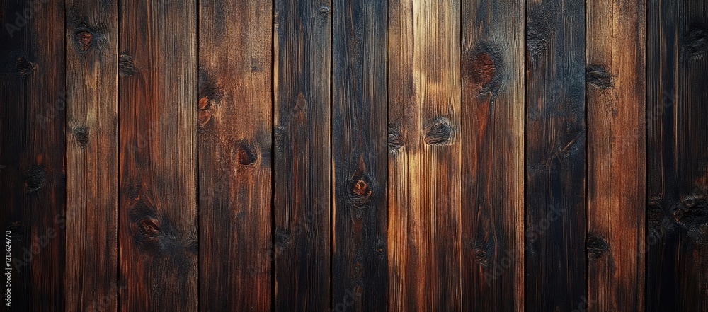 Obraz premium Dark walnut wood background, seamless texture