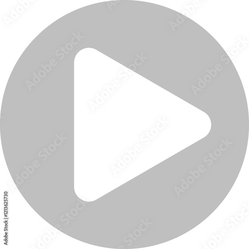 Round play button icon Transparent background Media play sing