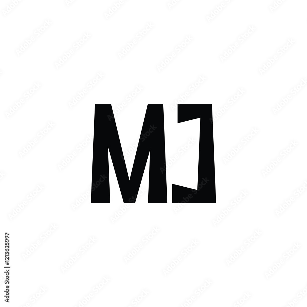 MJ monogram logo design letter text name symbol monochrome logotype alphabet character simple logo MJ monogram logo design letter text name symbol monochrome logotype alphabet character simple logo