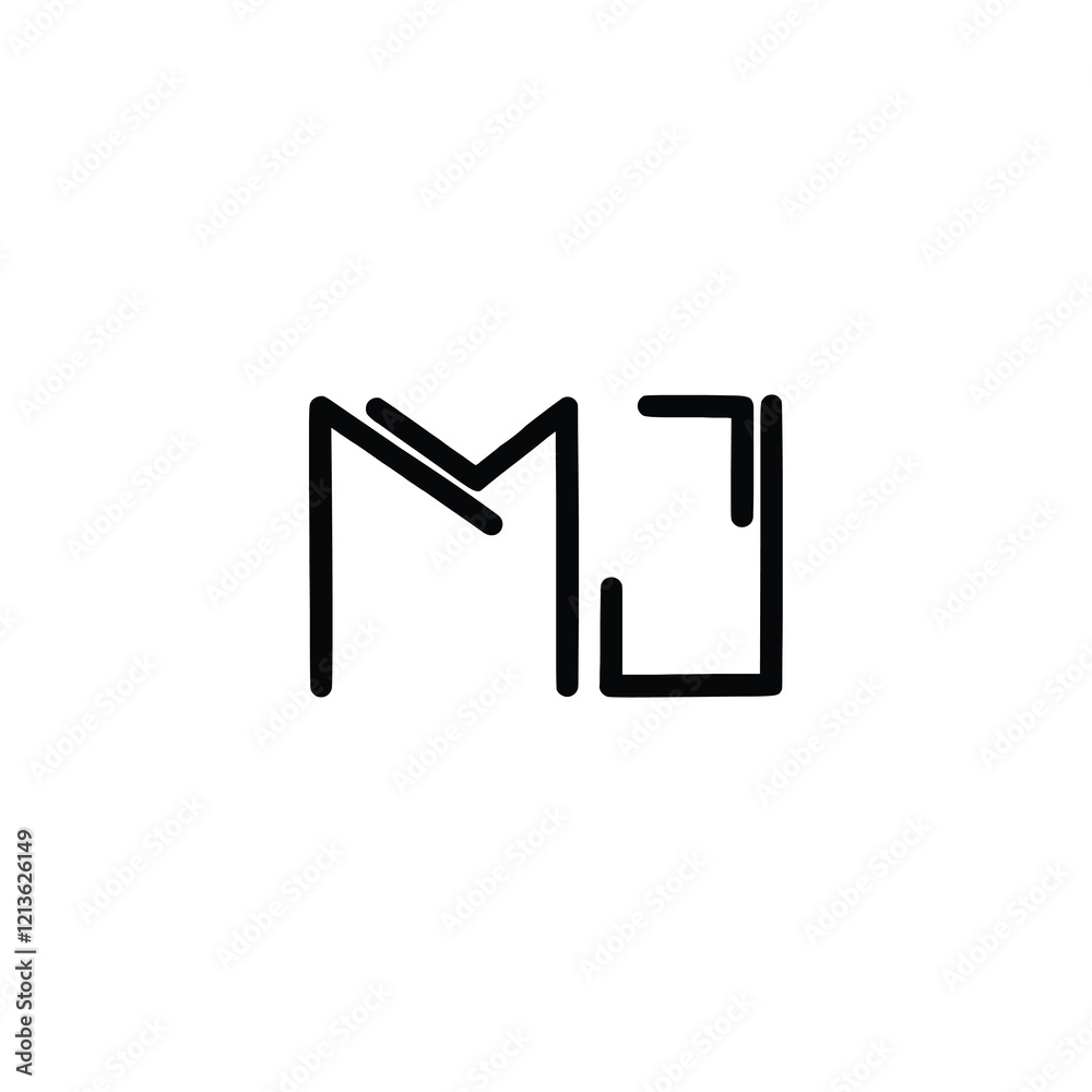 MJ monogram logo design letter text name symbol monochrome logotype alphabet character simple logo MJ monogram logo design letter text name symbol monochrome logotype alphabet character simple logo