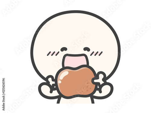肉を食べる人物のベクターイラスト10