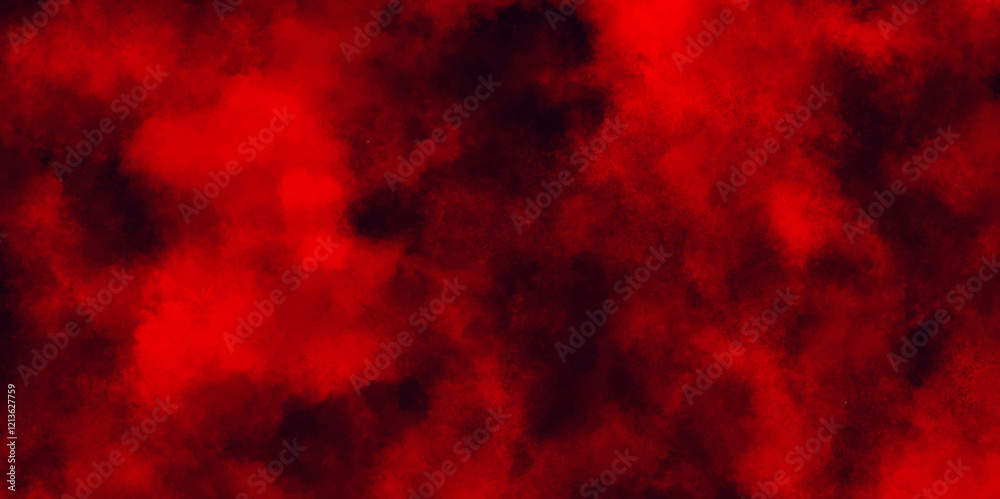 grainy and grunge red watercolor vector art background, Modern abstract red texture, Red Smoke Like Cloud Wave Effect On Black, seamless red watercolor artist Mural wallpaper texture with stains.