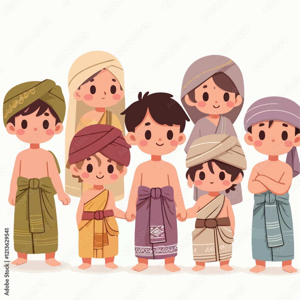 vector image of a small child wearing traditional traditional clothes vector image of a small child wearing traditional traditional clothes