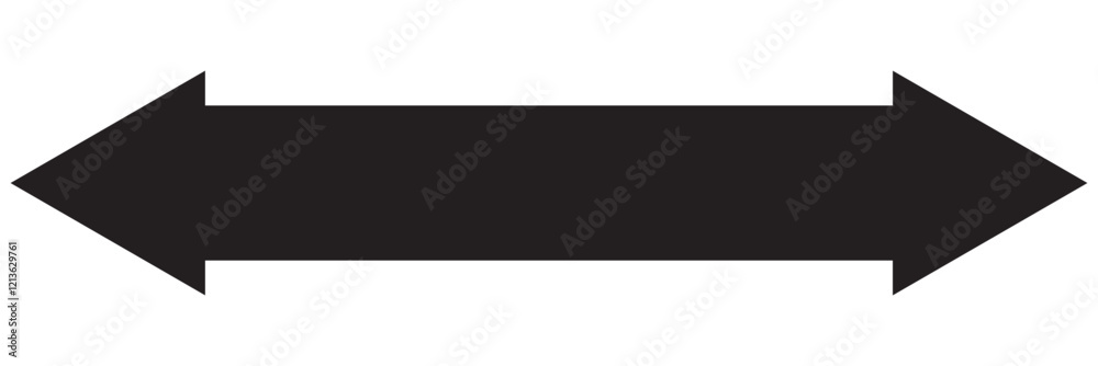 Double arrow icon, two side simple icon vector. Double arrow icon, two side simple icon vector.