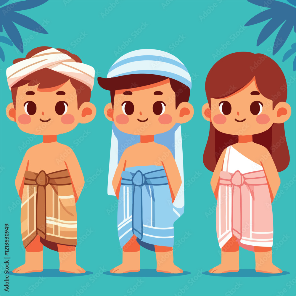 vector image of a small child wearing traditional traditional clothes vector image of a small child wearing traditional traditional clothes