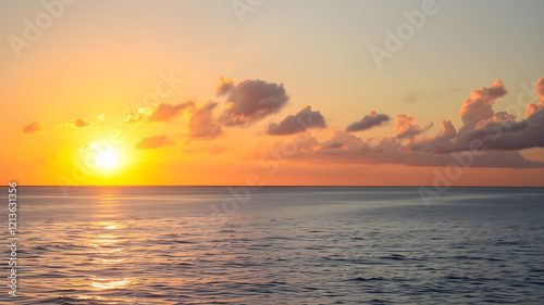 A beautiful great sunset over the sea