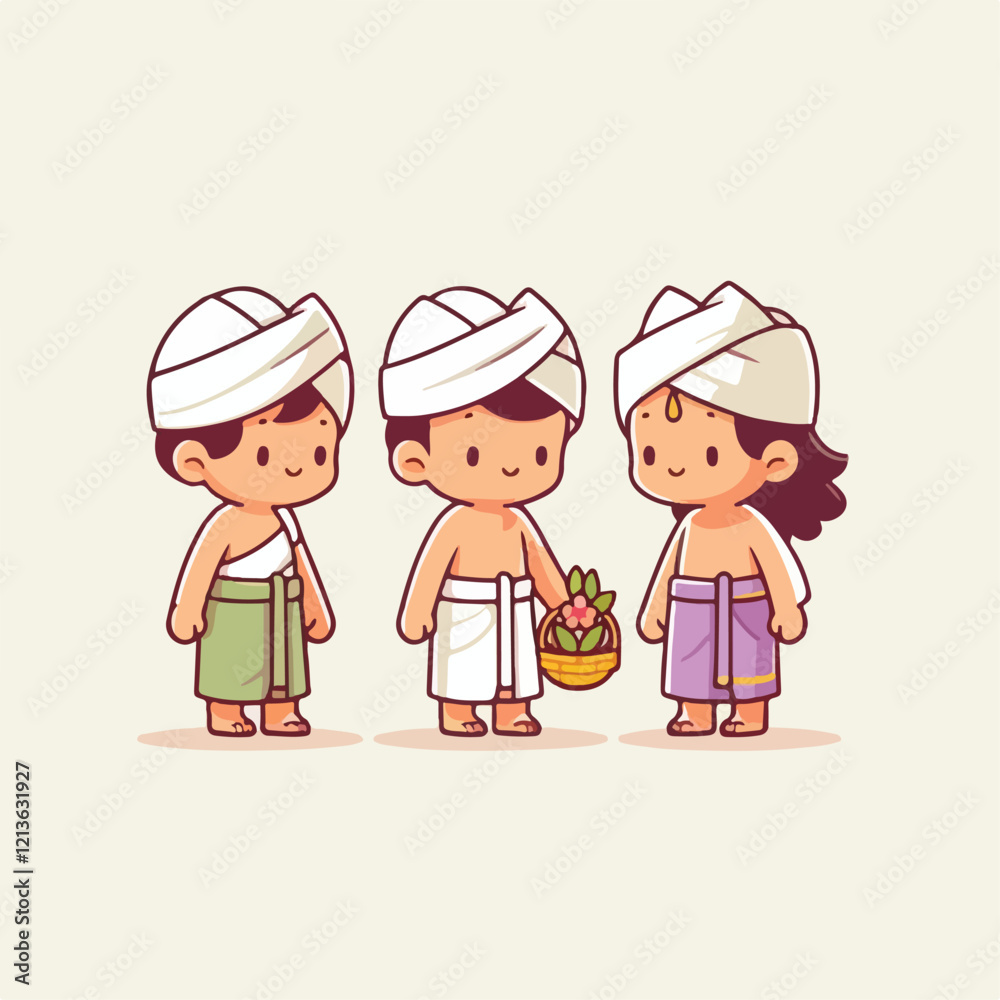vector image of a small child wearing traditional traditional clothes vector image of a small child wearing traditional traditional clothes