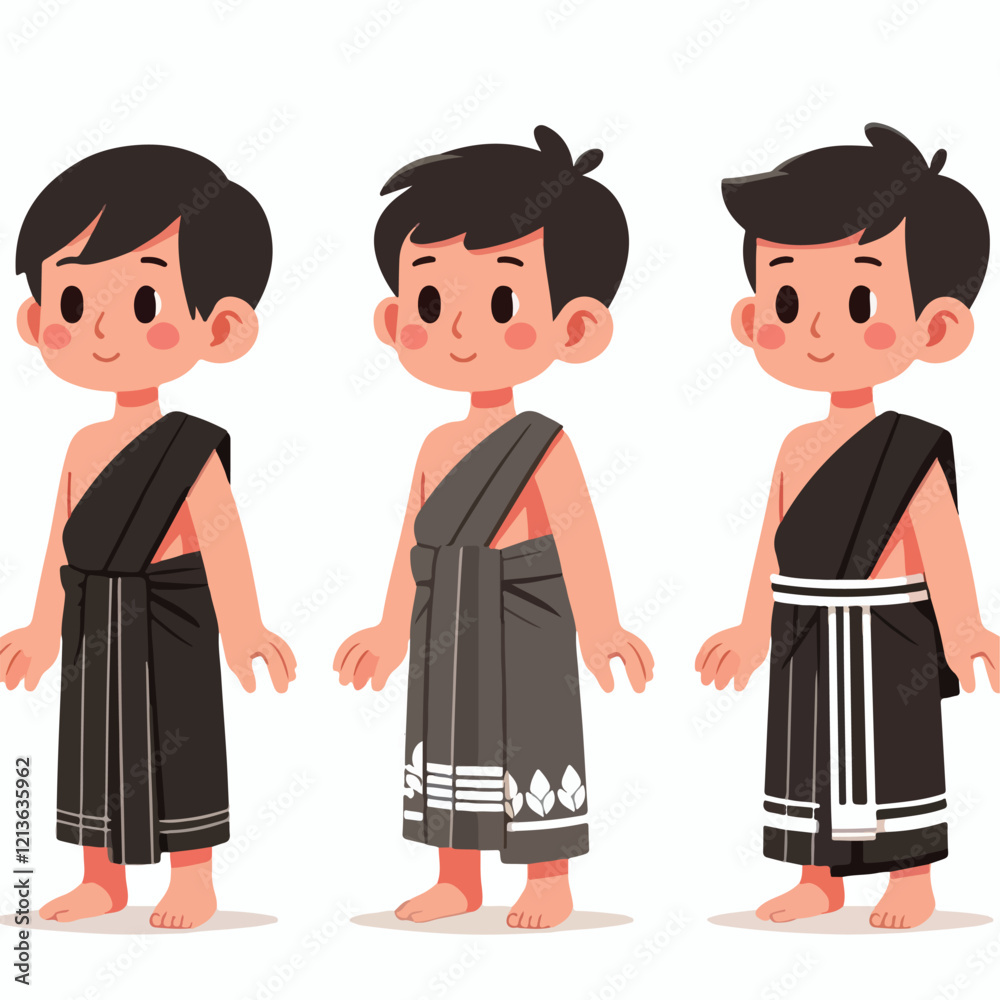 vector image of a small child wearing traditional traditional clothes vector image of a small child wearing traditional traditional clothes
