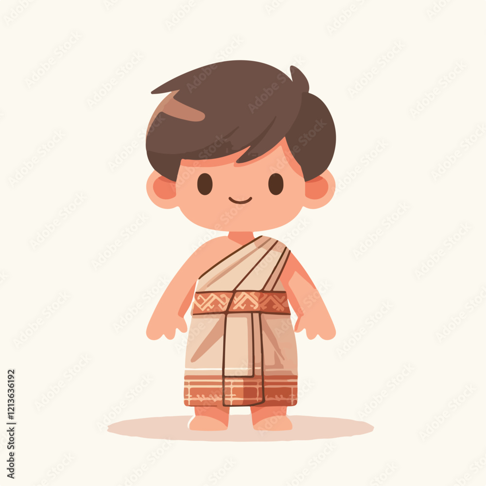 vector image of a small child wearing traditional traditional clothes vector image of a small child wearing traditional traditional clothes