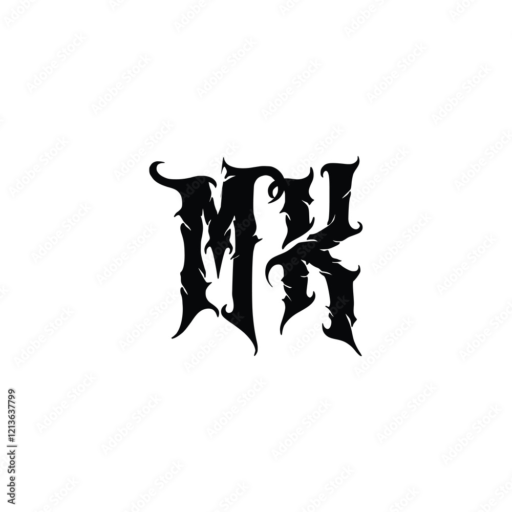 MK monogram logo design letter text name symbol monochrome logotype alphabet character simple logo MK monogram logo design letter text name symbol monochrome logotype alphabet character simple logo