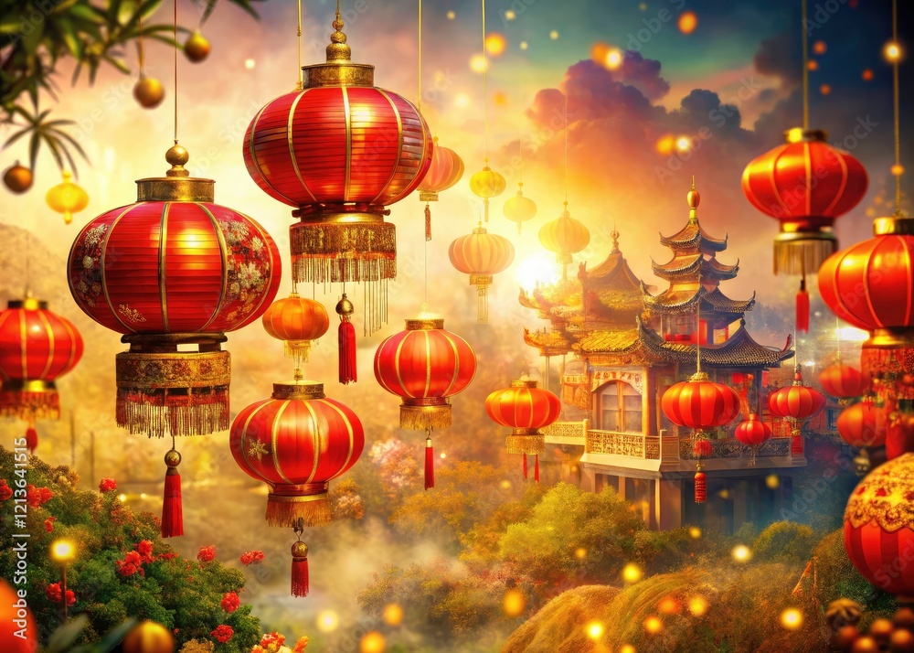 Double exposure magic unveils a festive Chinese New Year, blending tradition and modern art.