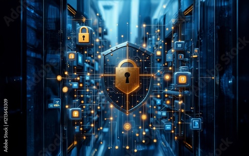 Shield with check mark sign. Secure service, protect data, cyber shield, antivirus solution, internet safety, firewall system. Digital security. Cyber digital secure, Lock internet. Vpn.
