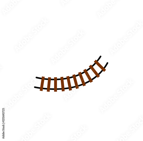 Railway train track vector