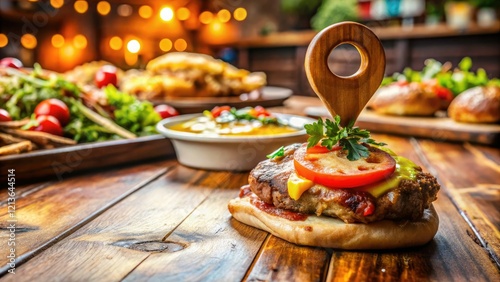 Fototapeta Naklejka Na Ścianę i Meble -  Savor Villalonga's culinary delights; Argentina's stunning landscapes meet delicious food photography.