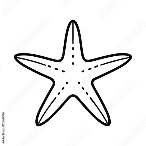 set of starfish icon, silhouette icon