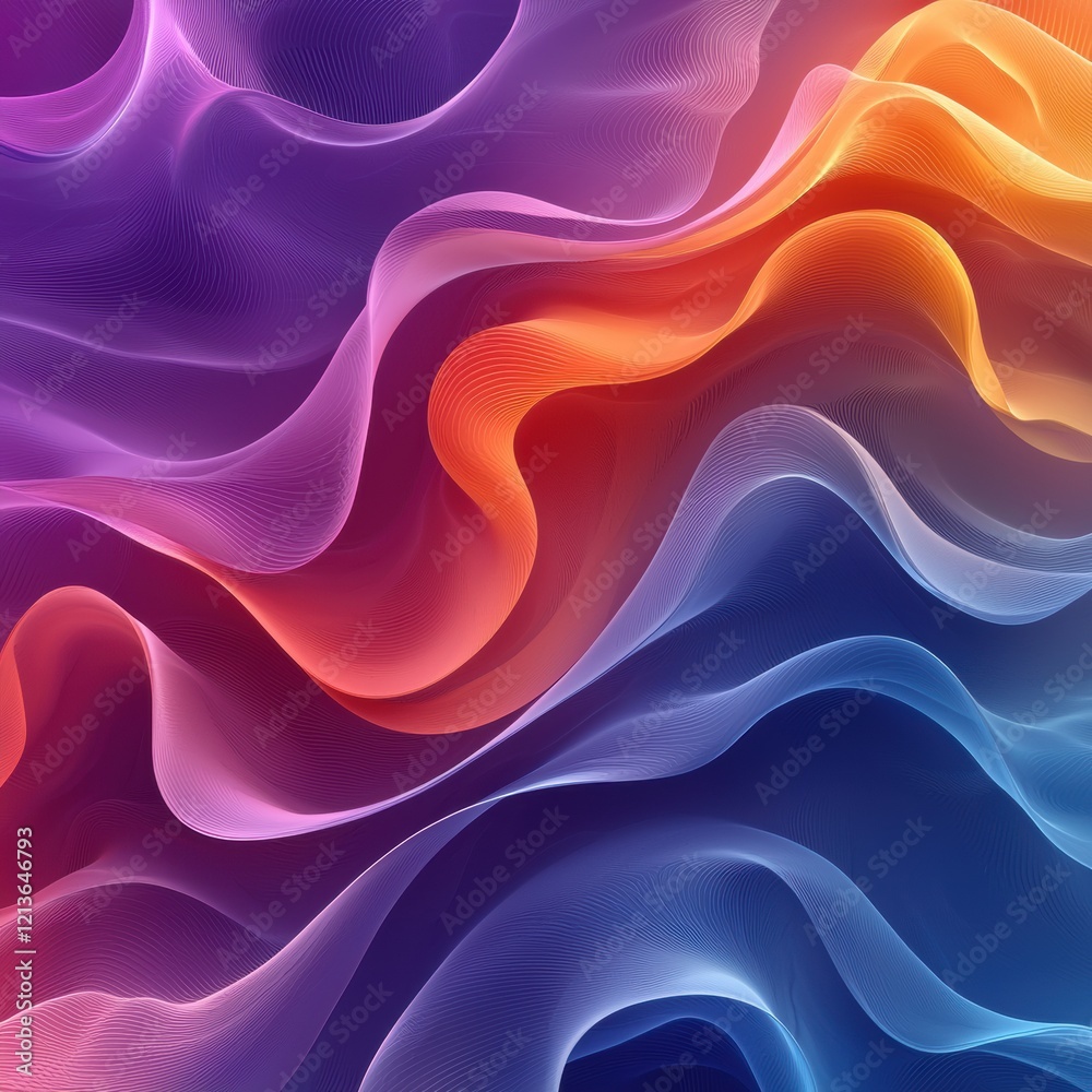 Obraz premium Abstract Colorful Wave Patterns in Bright Neon Tones and Shades