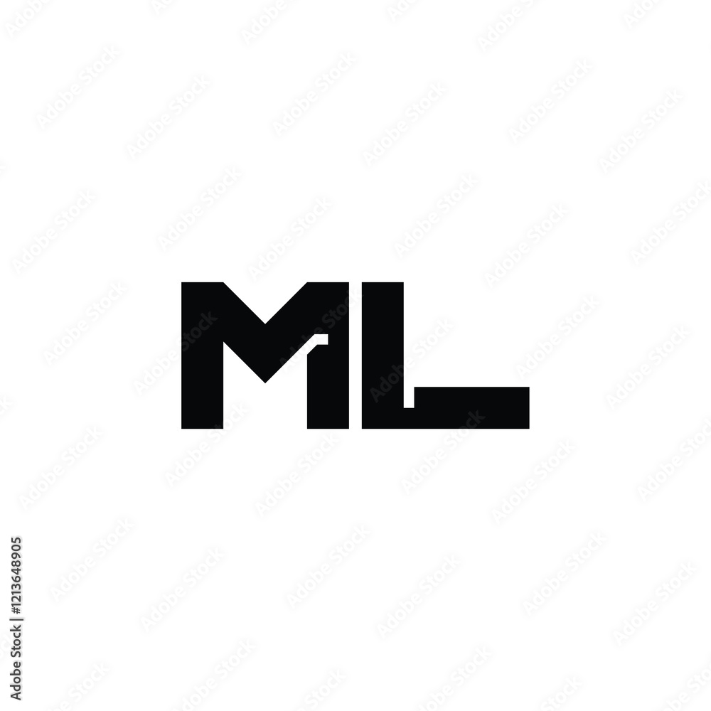 ML monogram logo design letter text name symbol monochrome logotype alphabet character simple logo ML monogram logo design letter text name symbol monochrome logotype alphabet character simple logo
