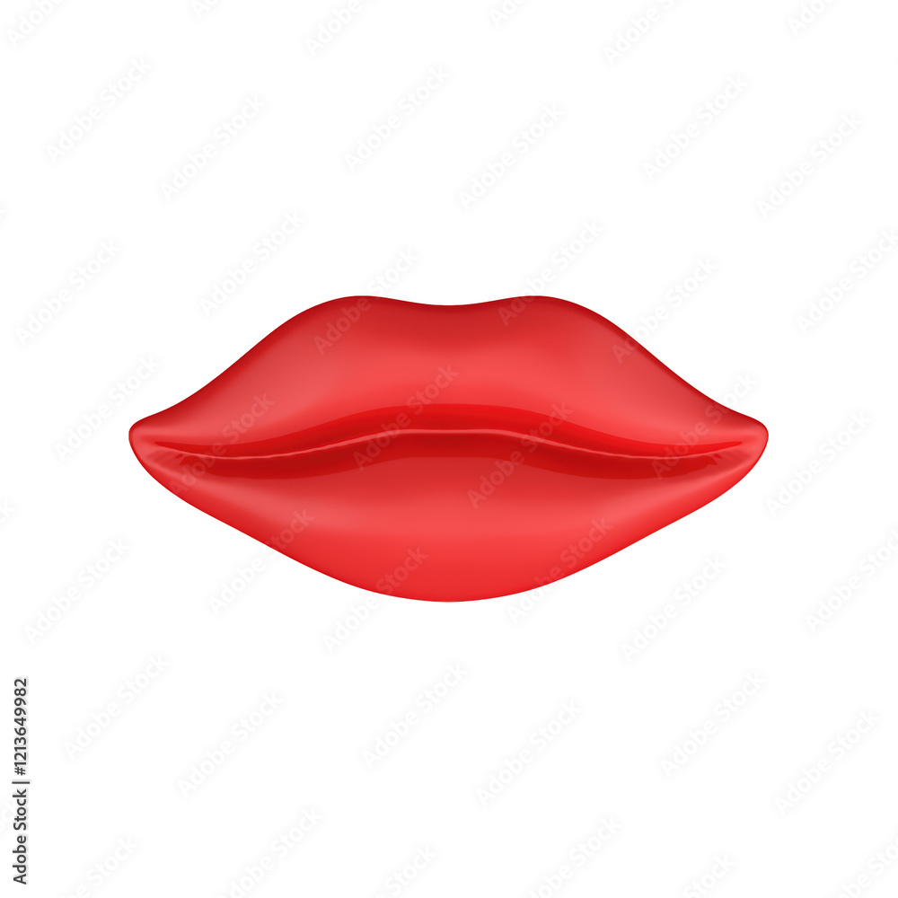 red lips isolated red lips isolated