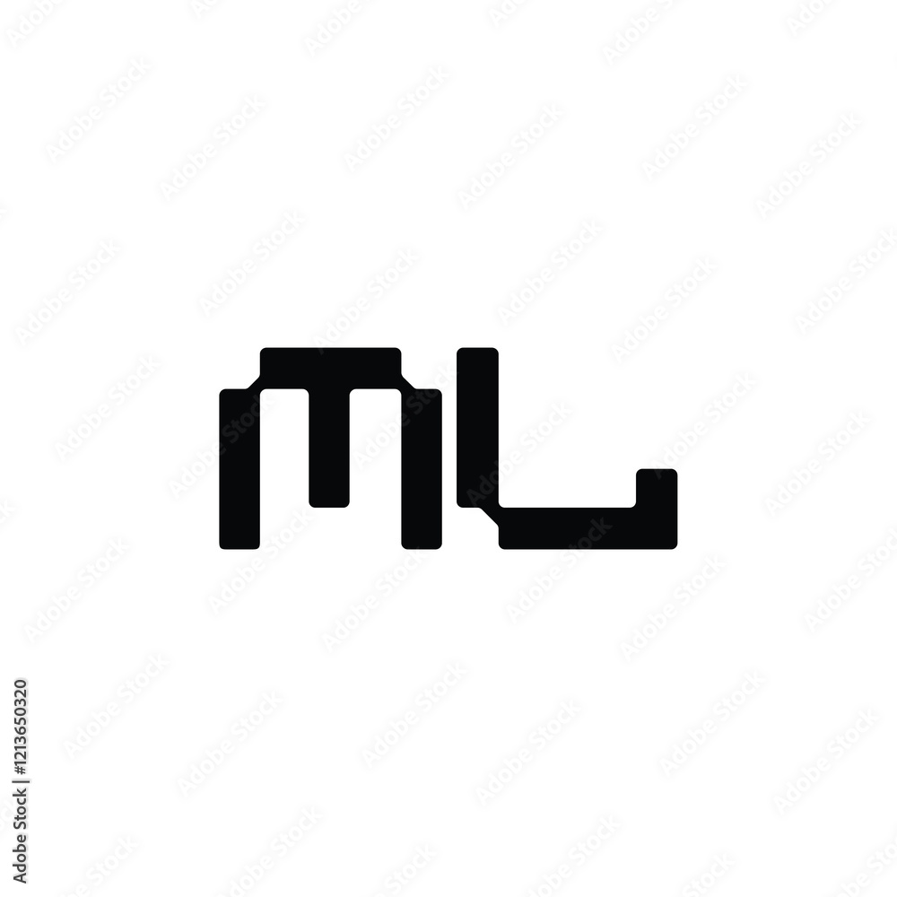 ML monogram logo design letter text name symbol monochrome logotype alphabet character simple logo ML monogram logo design letter text name symbol monochrome logotype alphabet character simple logo