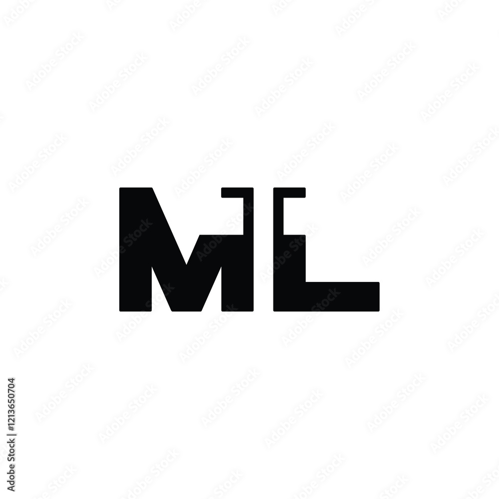 ML monogram logo design letter text name symbol monochrome logotype alphabet character simple logo ML monogram logo design letter text name symbol monochrome logotype alphabet character simple logo