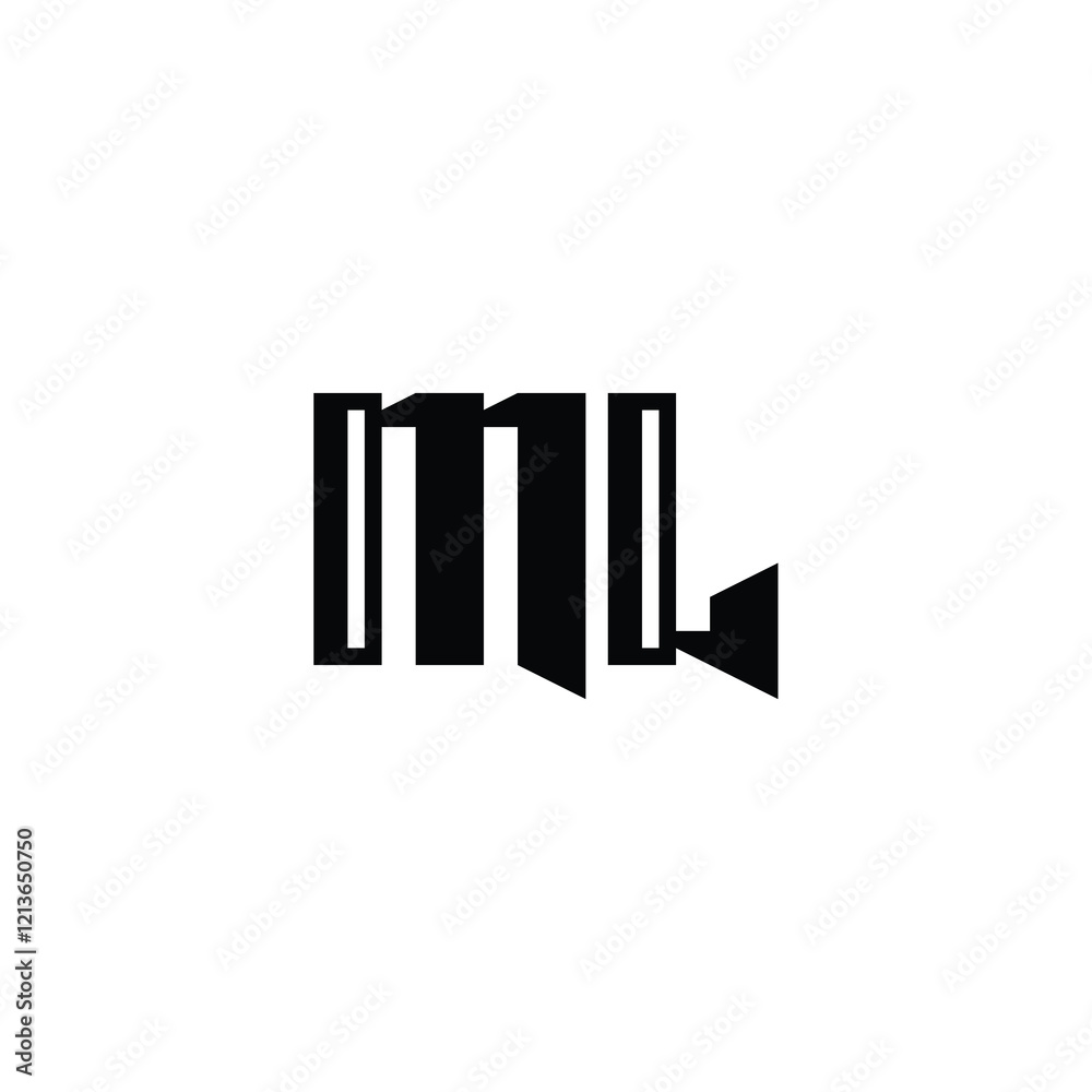 ML monogram logo design letter text name symbol monochrome logotype alphabet character simple logo ML monogram logo design letter text name symbol monochrome logotype alphabet character simple logo