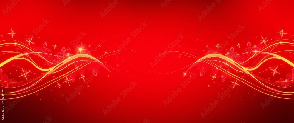 Abstract Curved Red Shape with Lighting Effect – Luxury Design on Red Background with Copy Space Abstract Curved Red Shape with Lighting Effect – Luxury Design on Red Background with Copy Space