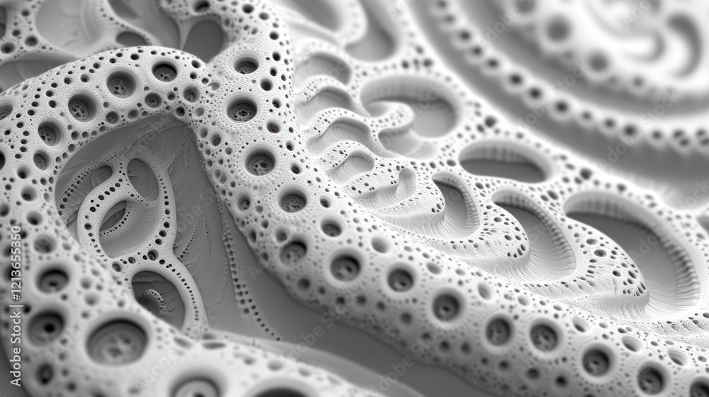 Obraz premium Abstract White Fractal Pattern