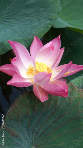 Nelumbonaceae,seroja or Purple lotus flowers bloomed and moved in the wind