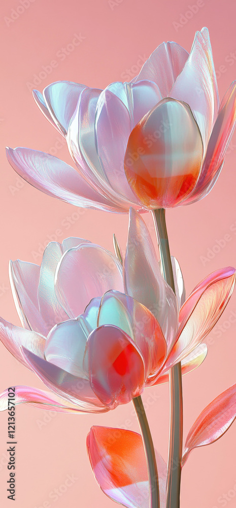 Abstract flower background with vibrant pink and purple flowers in bloom, including tulips, crocuses, and orchids, creating a beautiful and serene spring garden scene Abstract flower background with vibrant pink and purple flowers in bloom, including tulips, crocuses, and orchids, creating a beautiful and serene spring garden scene