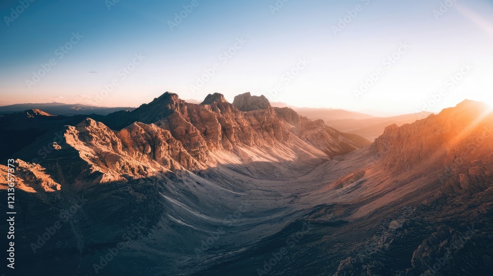 Fototapeta premium Majestic Mountain Range at Sunrise