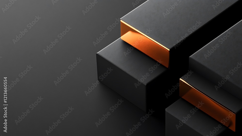 Abstract Black and Copper Geometric Shapes Design Abstract Black and Copper Geometric Shapes Design