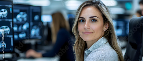 Employee engagement in technology sector modern office portrait photography bright workspace professional perspective