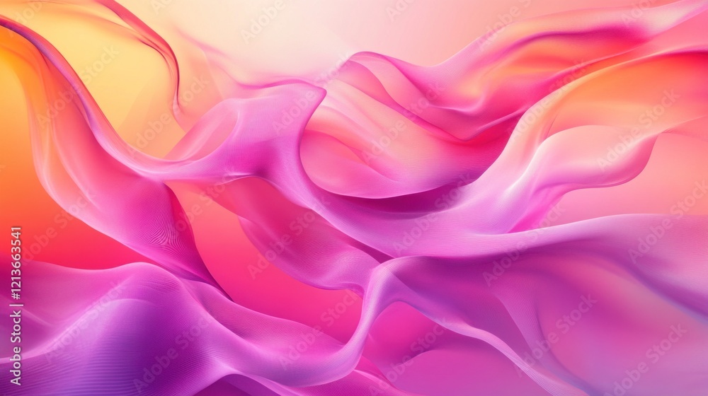 Fototapeta premium An abstract watercolor design in vibrant pink hues, with smooth gradients and organic flow, perfect for creative projects.