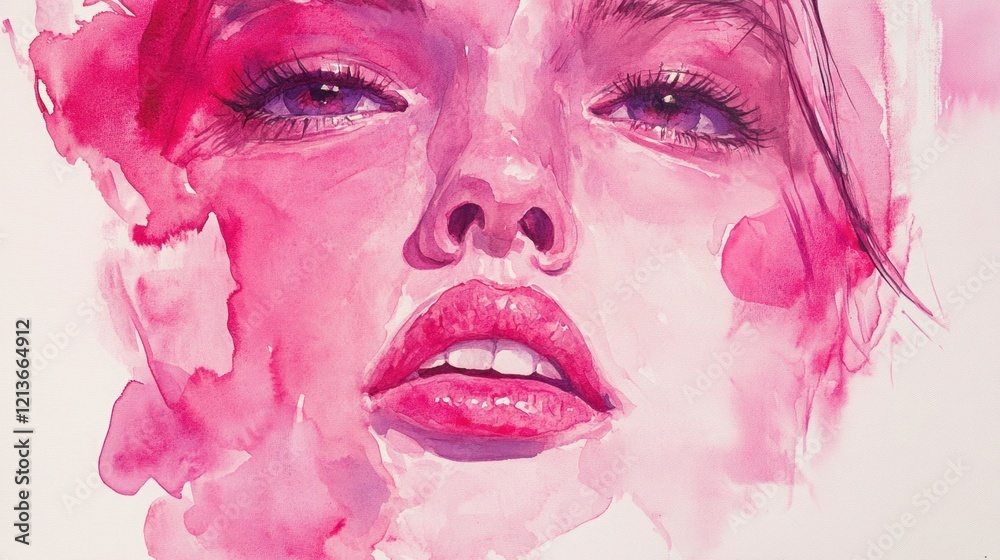 A bright pink watercolor painting with a blend of soft pastel tones and bold splashes, emphasizing artistic texture and depth. A bright pink watercolor painting with a blend of soft pastel tones and bold splashes, emphasizing artistic texture and depth.
