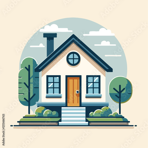 vector image of house design