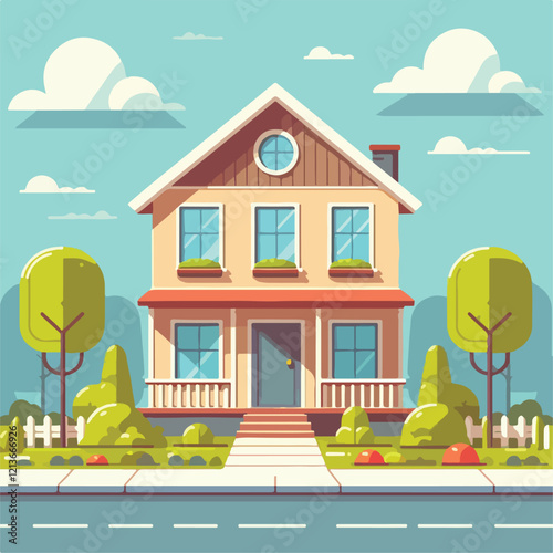 vector image of house design