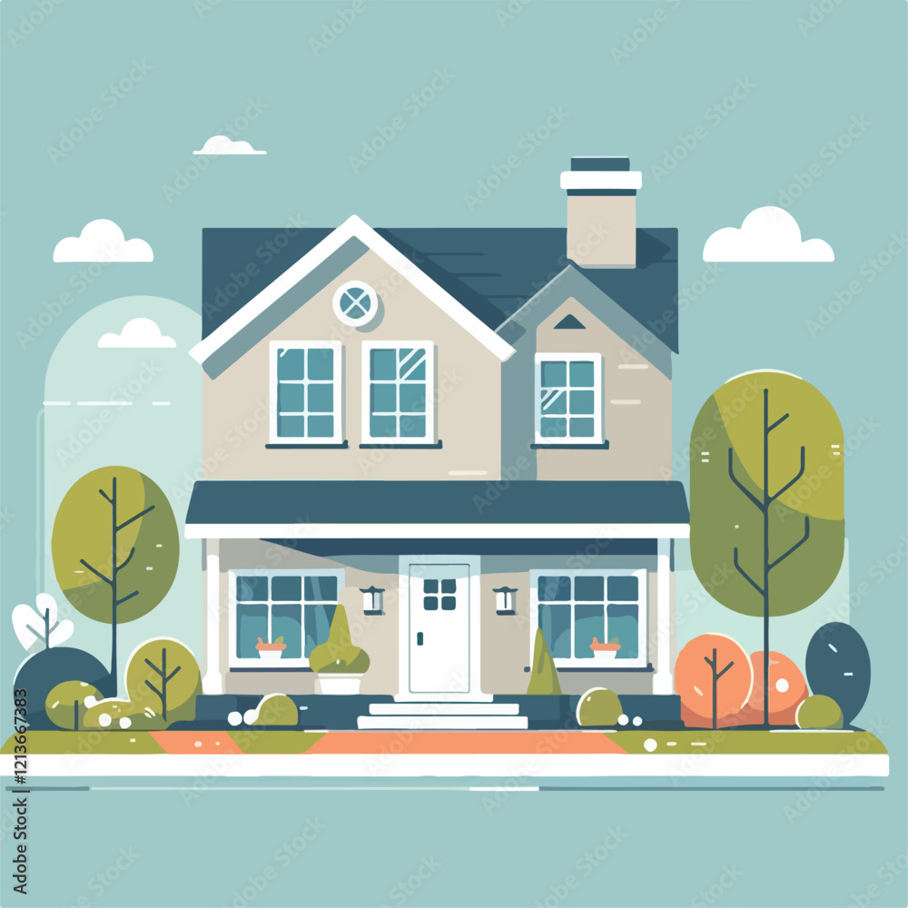 Fototapeta premium vector image of house design