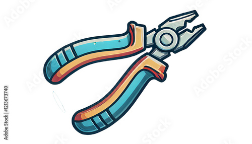 Colorful Cartoon Pliers photo