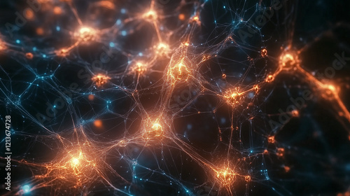 Digital Network Connectivity Wallpaper: an intricate web of interconnected nodes,illustration,created
