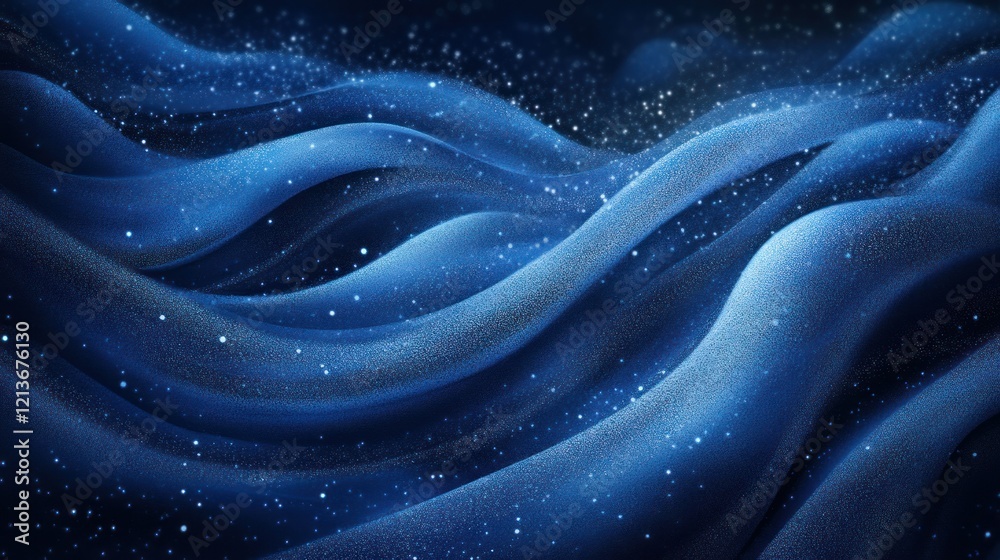 Obraz premium A textured deep blue background with soft gradients and a subtle shimmer effect, adding depth and elegance to the composition.