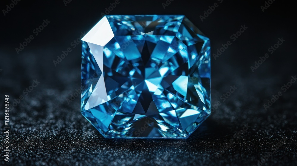 A vibrant blue diamond with sharp edges and a glowing aura, symbolizing strength and resilience, set against a deep black background. A vibrant blue diamond with sharp edges and a glowing aura, symbolizing strength and resilience, set against a deep black background.