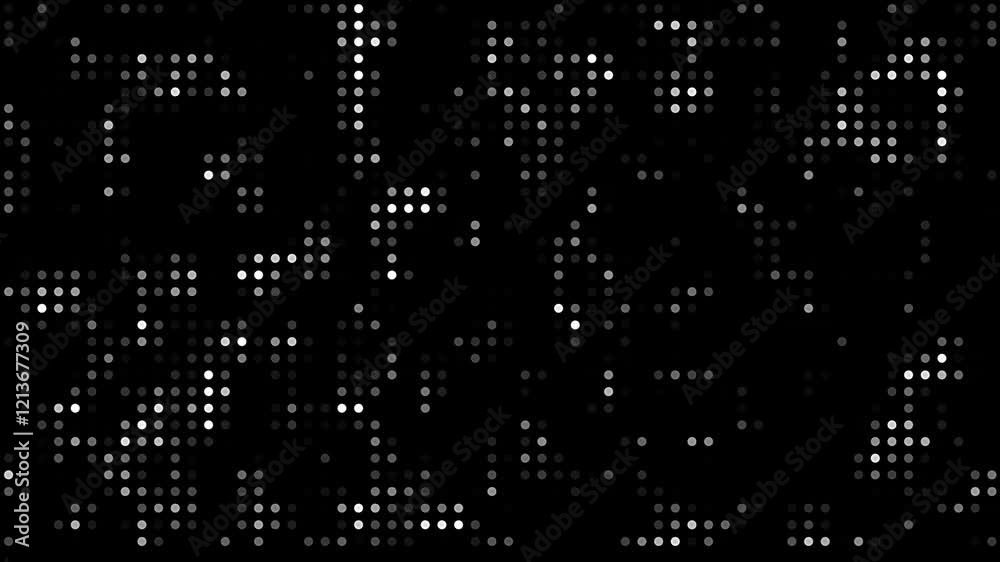 Abstract vertical gradient halftone.Grunge halftone black and white dots texture background.andomly lighting LED screen background