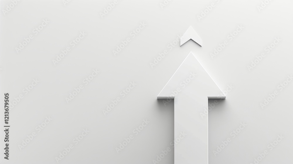 Minimalist Design Featuring a Single Arrow Pointing Upward Minimalist Design Featuring a Single Arrow Pointing Upward