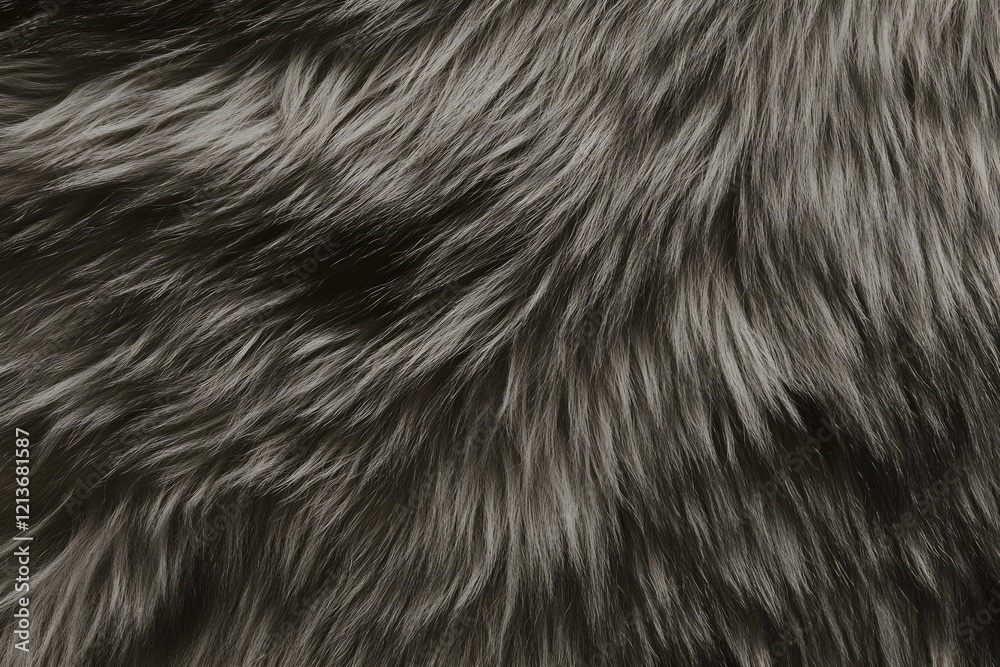 Fototapeta premium Exquisite Details: Close-Up of Luxurious Fur Texture with Intricate Patterns