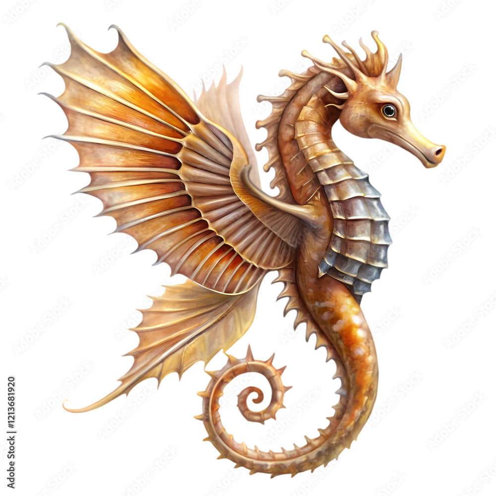 Fototapeta premium Sea horse with wings